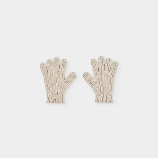 Gant bébé beige <span itemprop=