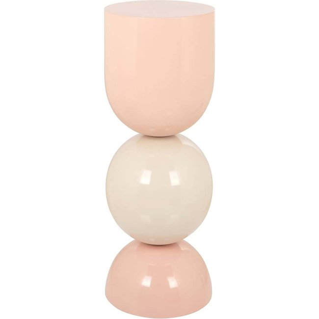 Colonne design Alva en fer Couleur rose pastel et beige doux <span itemprop=