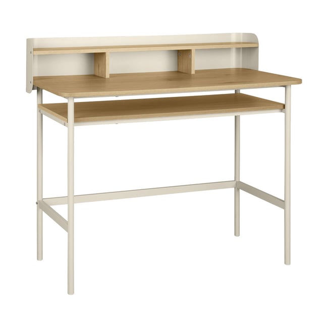 Bureau métal et décor bois 3 niches MOLTO - SWEEEK