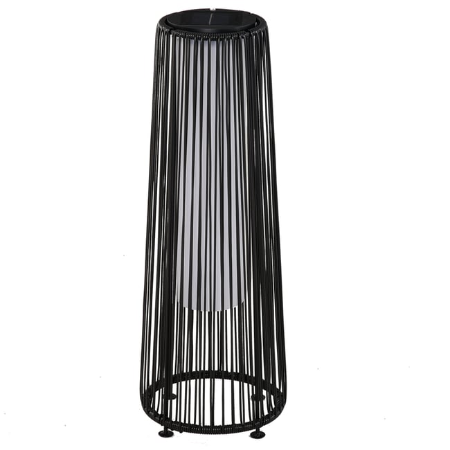 Lampe en rotin Résine Noir - OUTSUNNY