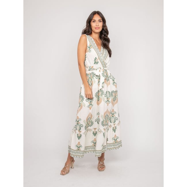 Robe Sans Manches Motif Cache-coeur Ildema - DONA LISA