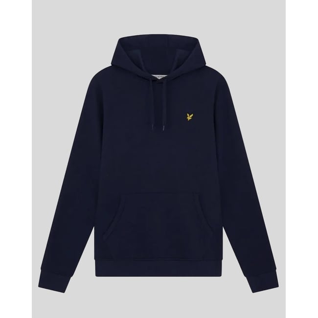 Sweat à capuche en coton loopback bleu foncé marine <span itemprop=