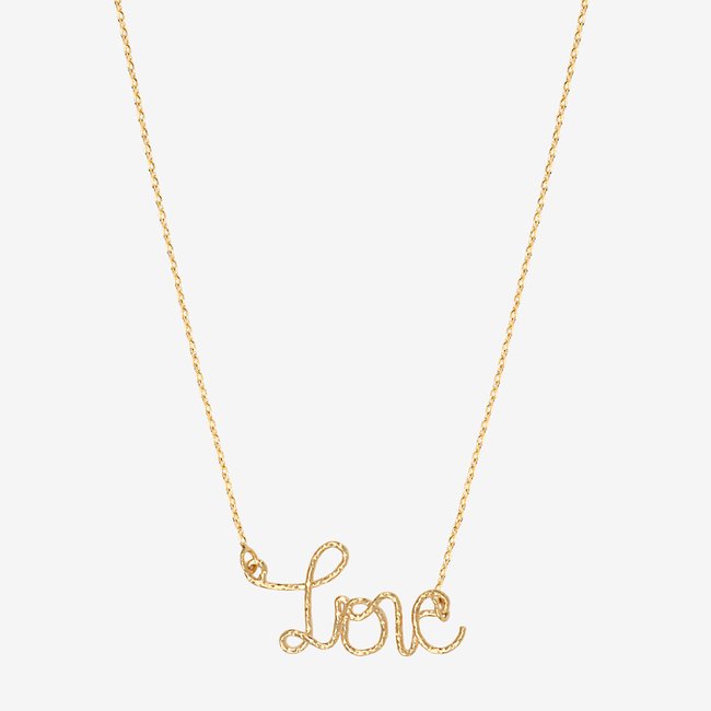Collier doré love - BLING doré <span itemprop=