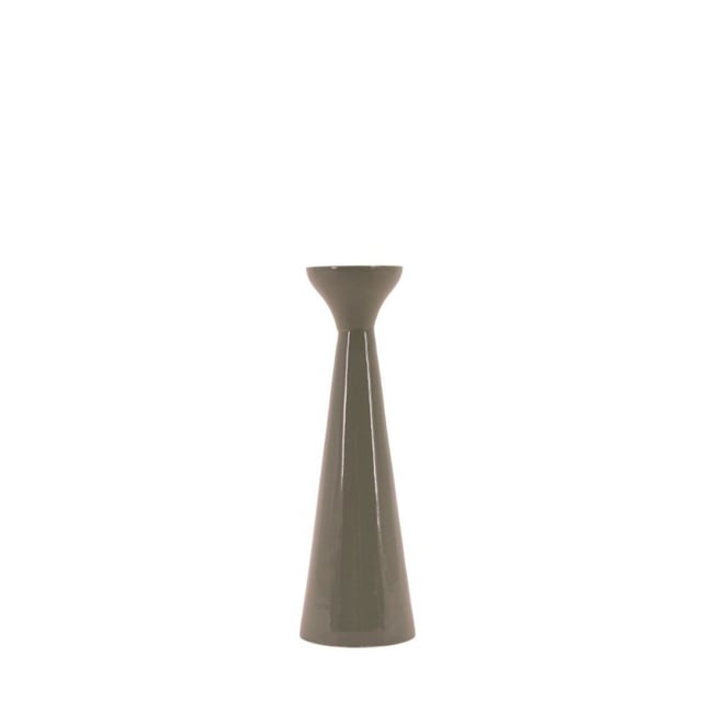 Bougeoir alu laqué vert 20cm Couleur vert <span itemprop=