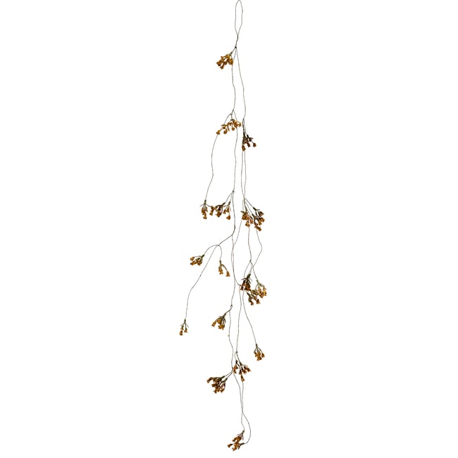 Guirlande à suspendre de mini fleurs artificielles H60 Couleur orange <span itemprop=