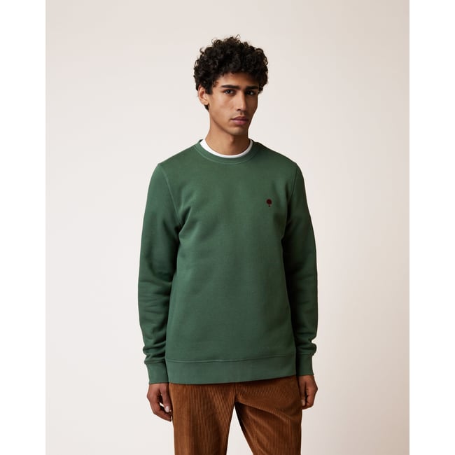 Sweat en molleton vert forêt <span itemprop=