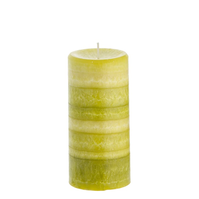 Bougie parfumée cylindrique H15 Couleur vert <span itemprop=