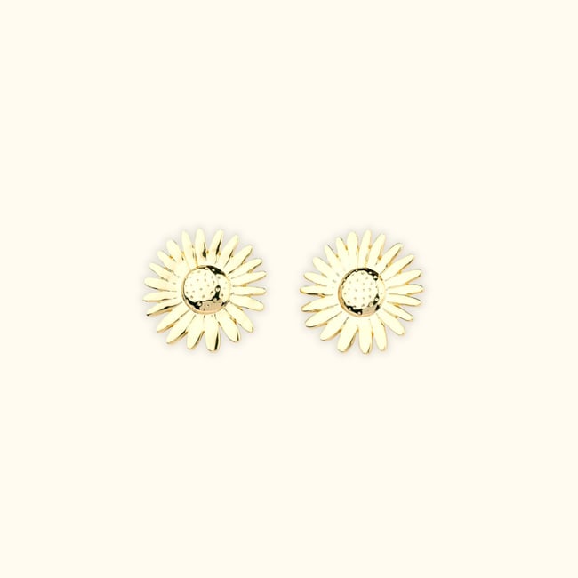 Boucles d'oreilles TOURNESOL doré <span itemprop=