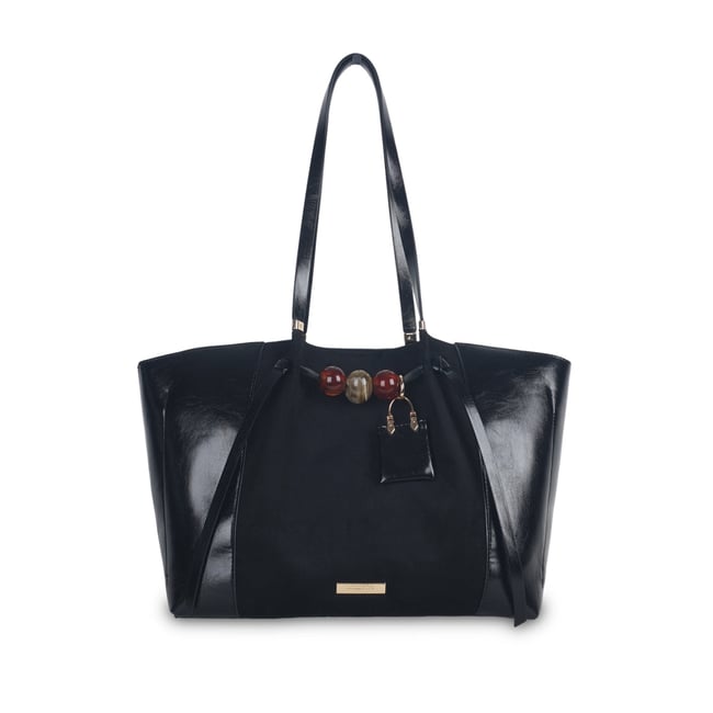 Grand sac shopper L  Tarick noir,doré <span itemprop=