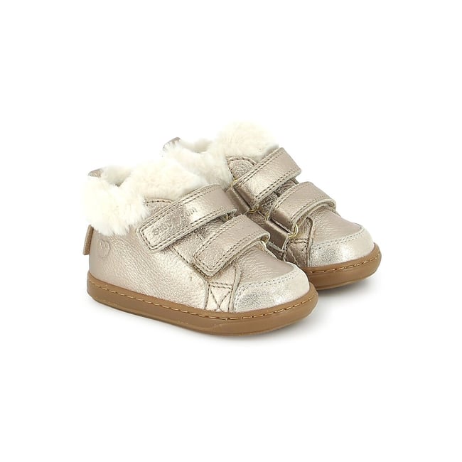 Gevoerde sneakers met klittenband, BOUBA SCRATCH WOOL <span itemprop=