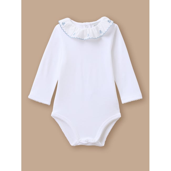 Body col coquille contrasté blanc casse <span itemprop=