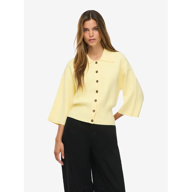Cardigan jaune - french vanilla1 <span itemprop=