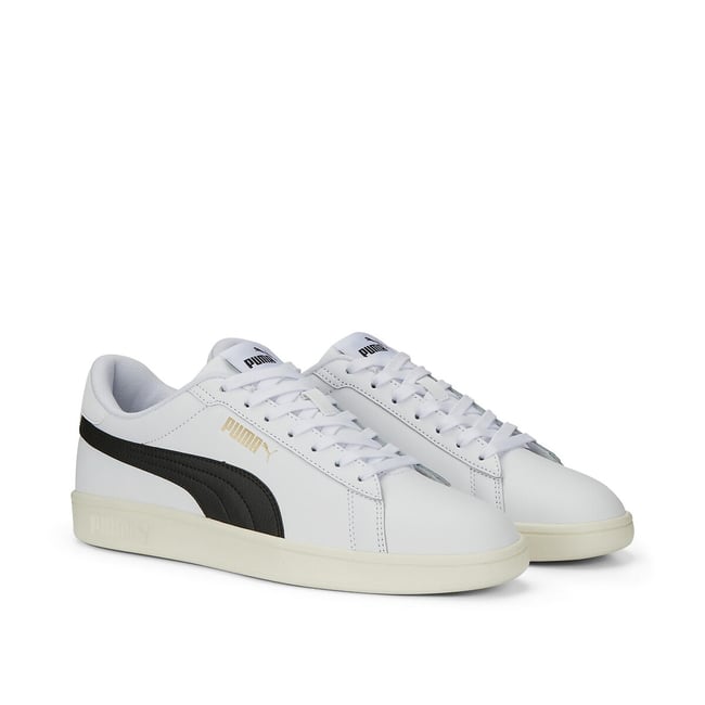 Baskets cuir Smash 3.0 L  blanc/noir <span itemprop=