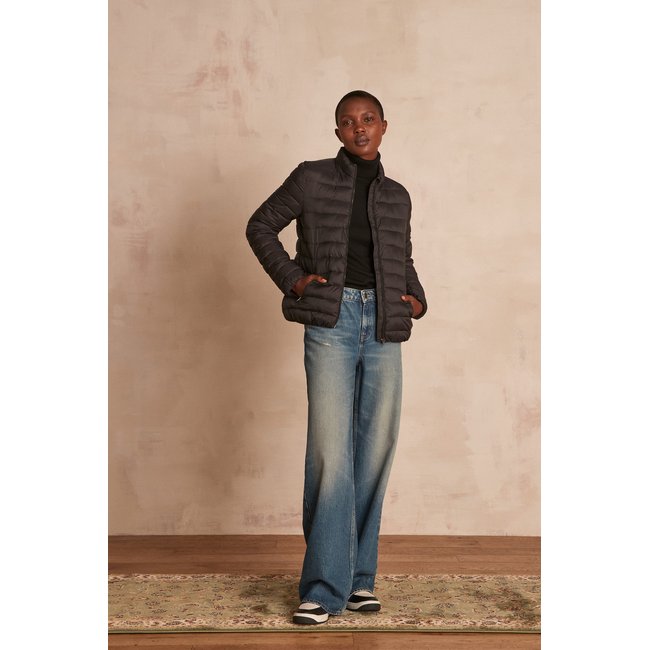 Doudoune fine en nylon OLIVIA noir <span itemprop=