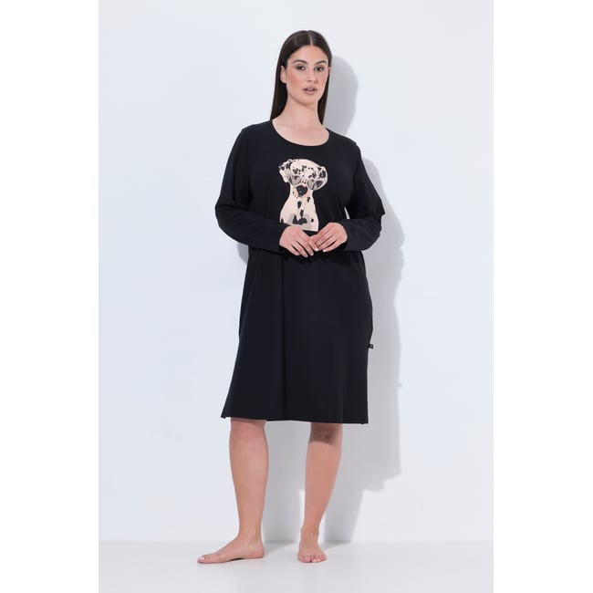 Chemise de nuit / grand T-shirt noir <span itemprop=