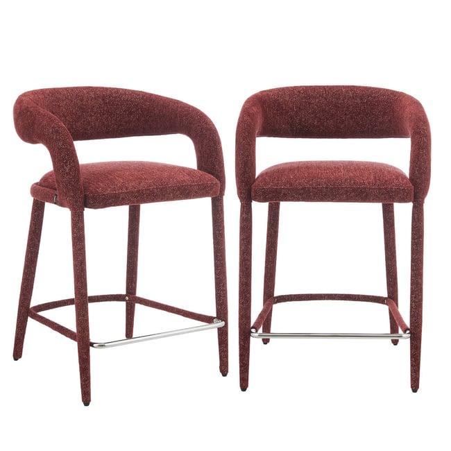 Tabouret de bar contemporain tissu (lot de 2) ALESSIA - SWEEEK