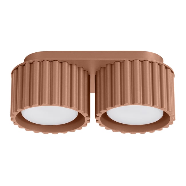 Plafonnier Aluminium Moka Gx53 2 Aura Couleur marron <span itemprop=
