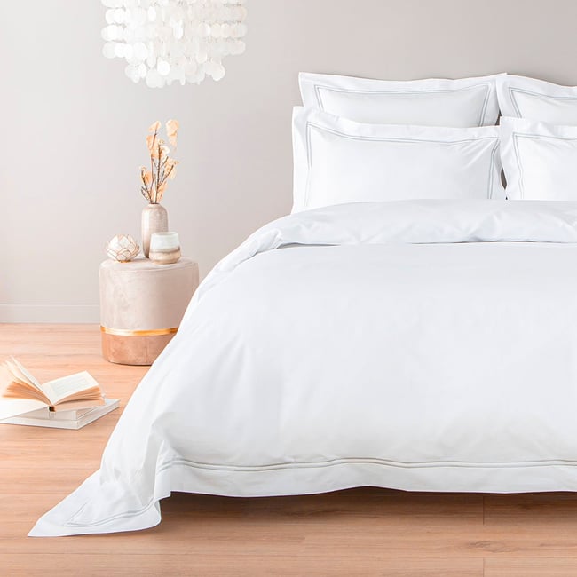 Parure satin de coton égyptien 320 fils - Taies rectangulaires CAP FERRAT v002227 <span itemprop=