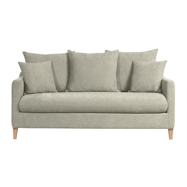 Canapé convertible scandinave 3 places en tissu effet velours LOUISE - MILIBOO