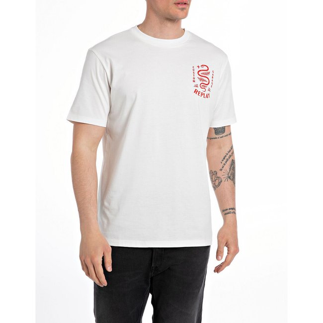 T-shirt imprimé devant et dos blanco <span itemprop=