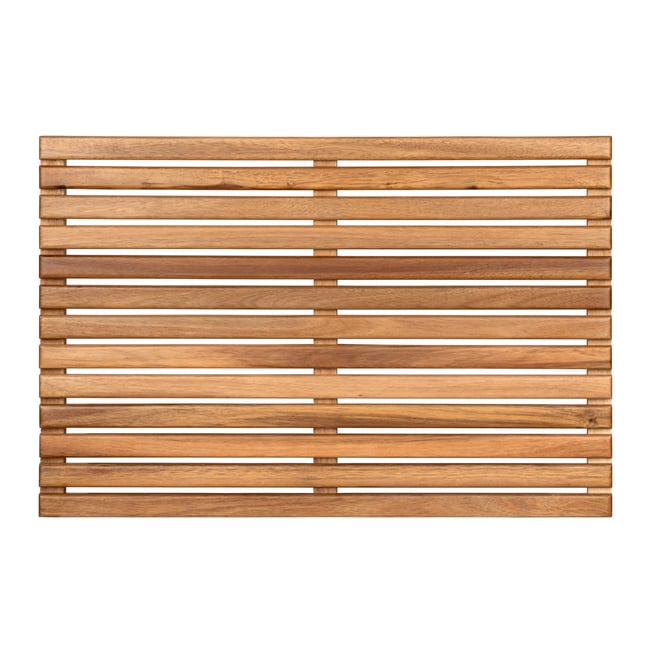 Caillebotis de douche en bois d'acacia bois <span itemprop=