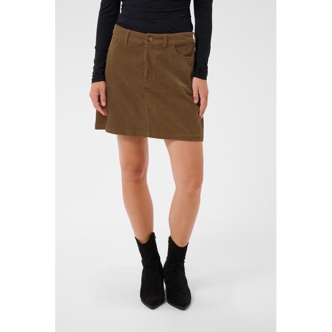 Jupe casual marron cub <span itemprop=