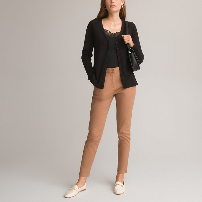 V neck cardigan in soft knit Anne Weyburn La Redoute