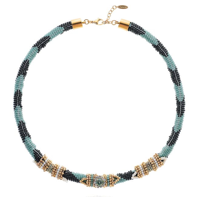 Collier perles tissées cabochon central SHERANE - HIPANEMA