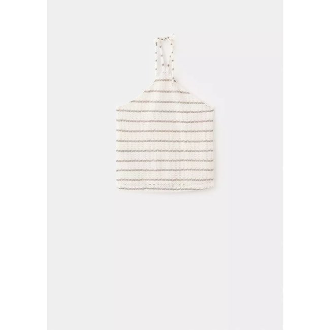 Top halter en crochet écru <span itemprop=