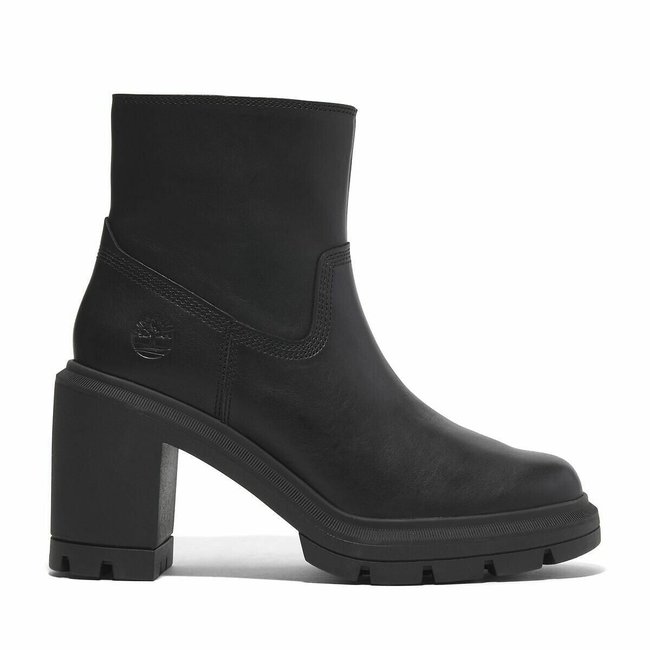 Boots in leer met hak allington heights zwart Timberland La Redoute