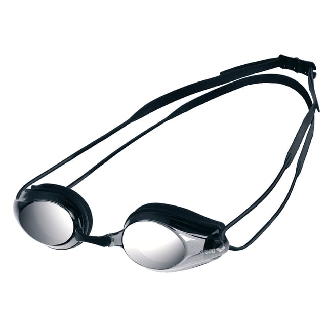 Lunettes de compétition unisexes arena Tracks Mirror black-smoke silver-black <span itemprop=