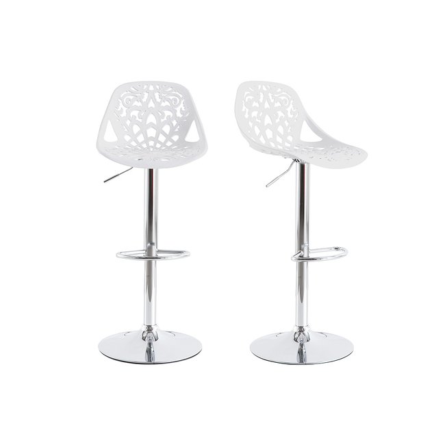 Tabourets de bar design avec motif baroque (lot de 2) BAROCCA - MILIBOO