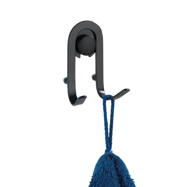 Crochet mural porte serviette indus Classic Couleur noir <span itemprop=