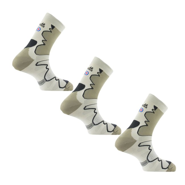 Lot de 3 paires de mi chaussettes Double-Trek pour randonnée - THYO