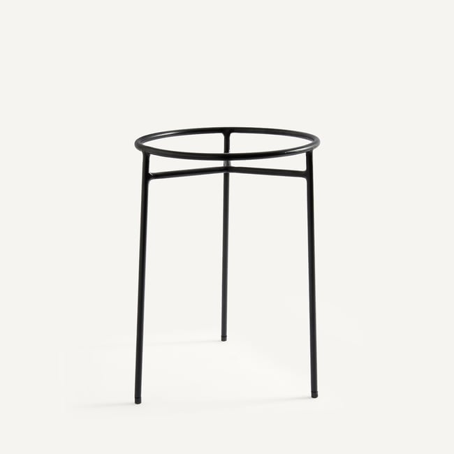 Support en métal acier, pour cache-pot Florian, hauteur 37 cm, FLORIANA Couleur noir mat <span itemprop=