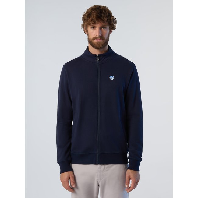 Sweat-shirt à fermeture Éclair intégrale orné d'un écusson à logo - NORTH SAILS