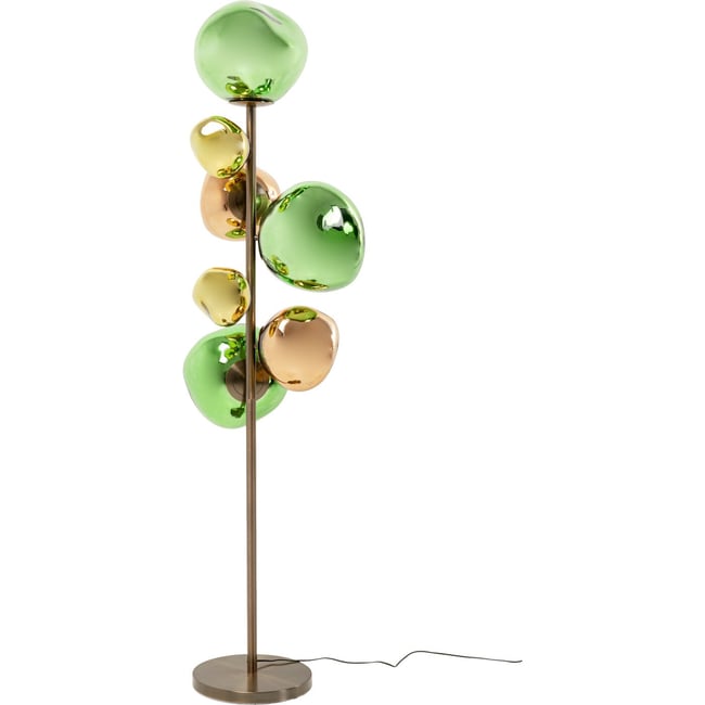 Lampadaire en verre et acier, BURBUJA Couleur multicolore <span itemprop=