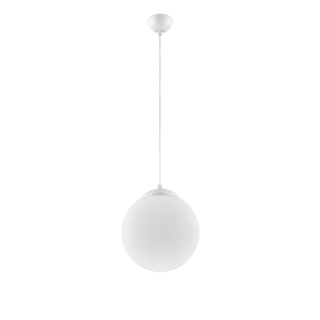 Suspension Acier Blanc E27 1 Ugo Couleur blanc <span itemprop=