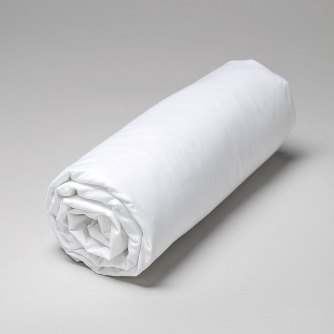 Drap housse grand bonnet satin de coton égyptien 240 fils - 600 tc NEW YORK blanc <span itemprop=