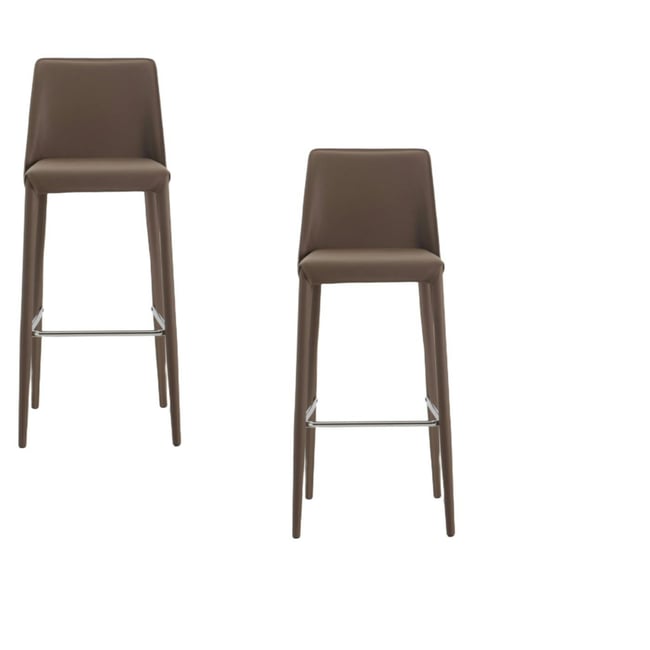 Tabouret de bar en simili avec repose-pieds (lot de 2) CORTINA - PIER IMPORT