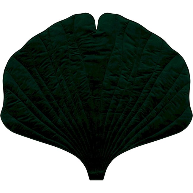 Tapis enfant en lin, forme feuille, Ginkgo biloba - RECOLLECTION