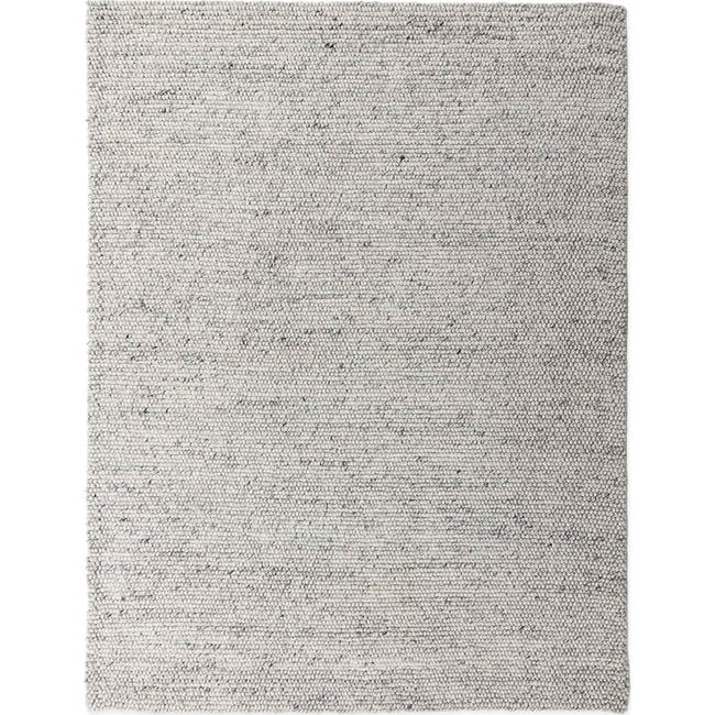 Tapis en laine tricotée main Couleur gris <span itemprop=