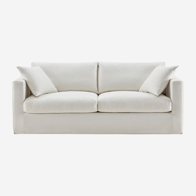 Canapé fixe coton GRAFF Couleur ivoire <span itemprop=