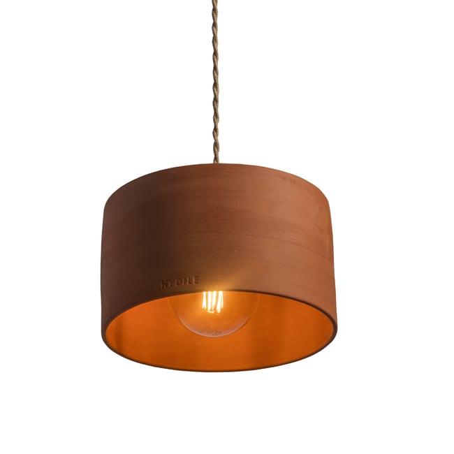 Suspension en terre cuite ODILE Couleur ocre <span itemprop=