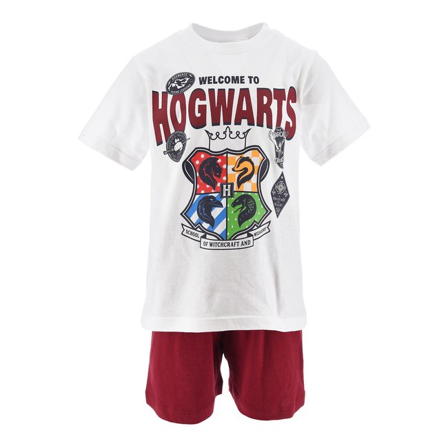 Short Pyjamas, white/burgundy, HARRY POTTER