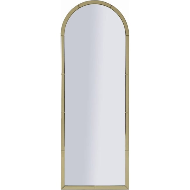 Miroir mural arche cadre lumineux GLAM Couleur doré <span itemprop=