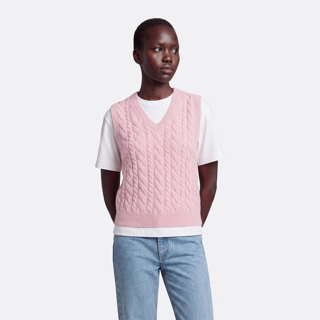 Pull sans manches col V torsadé en alpaga mélangé - LA REDOUTE COLLECTIONS