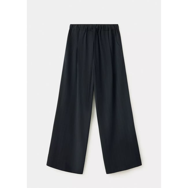 Pantalon droit cordon bleu marine <span itemprop=