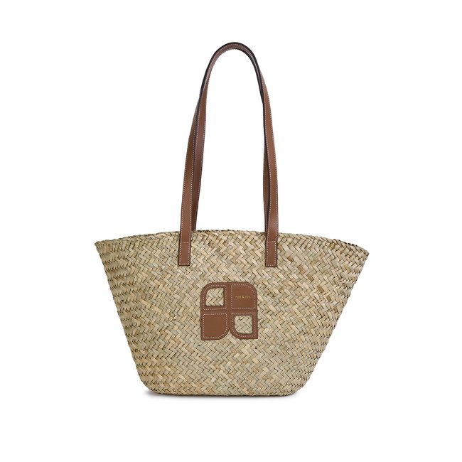 Sac en raphia PAPAYE noisette <span itemprop=