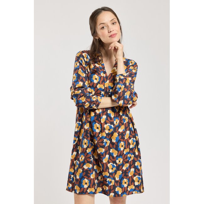 Robe fleurie imprimé deauville h24 <span itemprop=